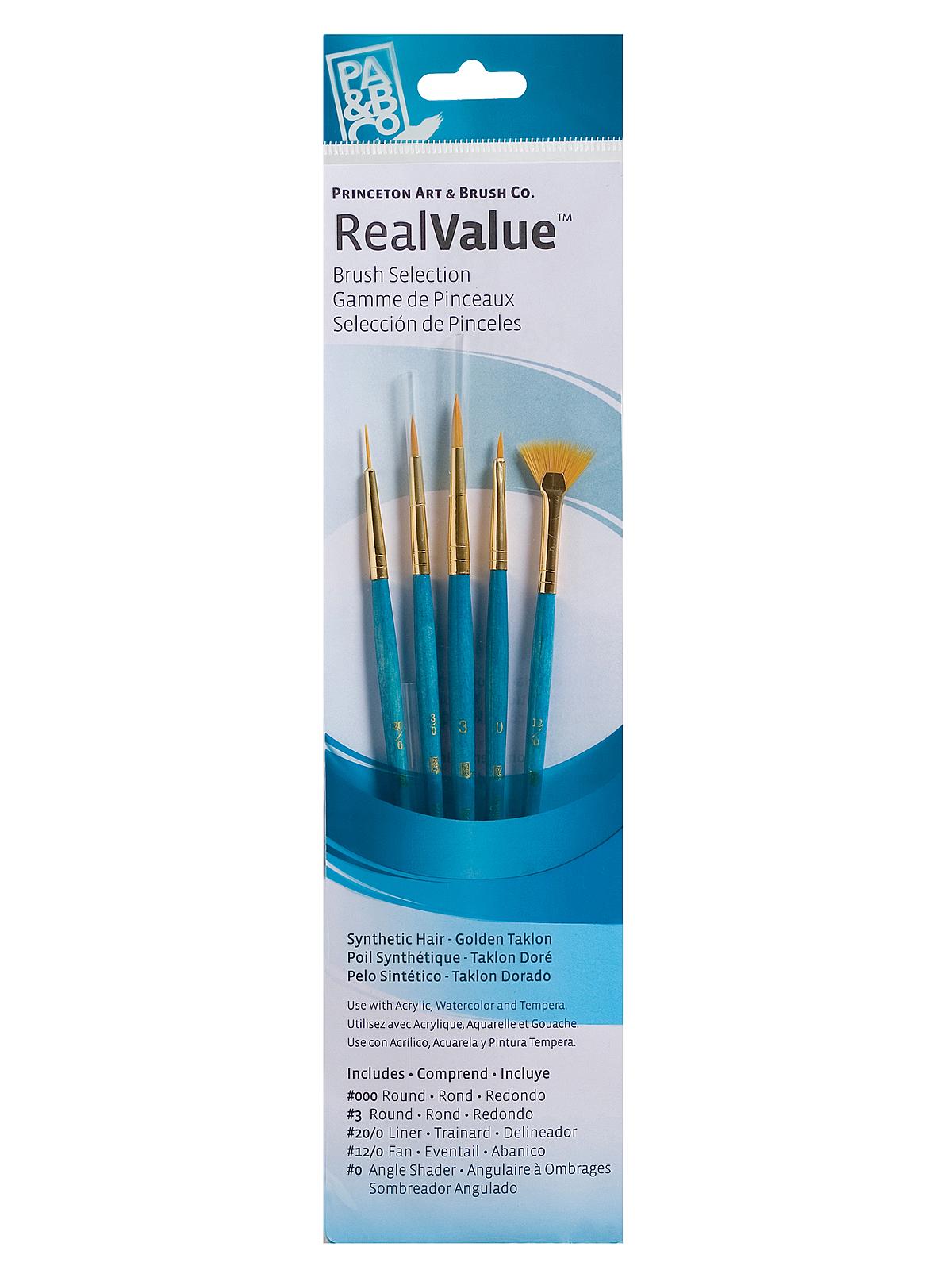 Real Value Series 9000 Light Blue Short Handled Brush Sets 9170 Set Of 5
