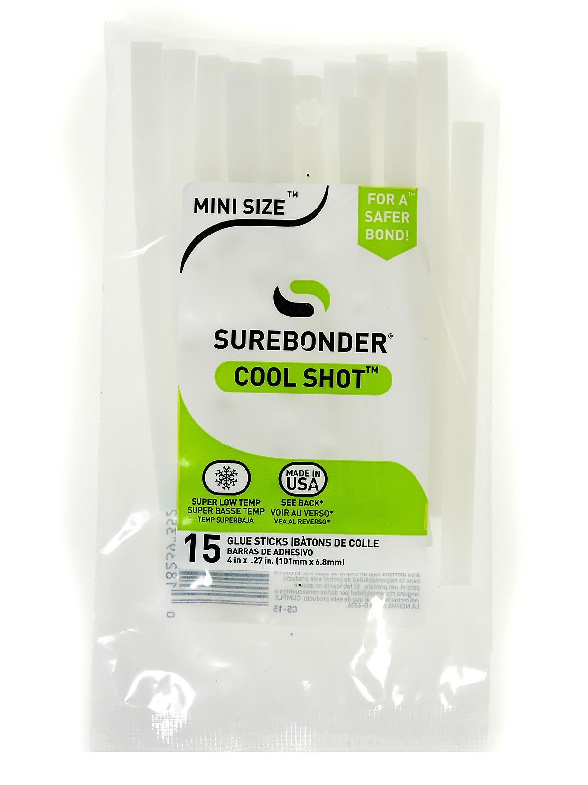 Cool Shot Super Low-temp Mini Glue Gun Mini Glue Sticks Pack Of 15