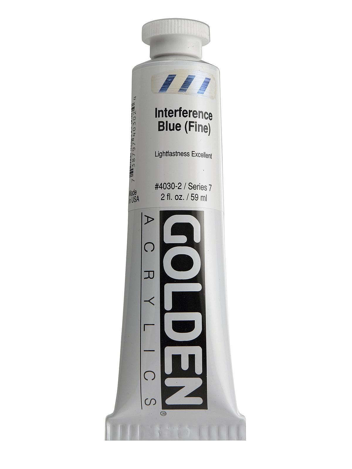 Iridescent and Interference Acrylics interference blue fine 2 oz.