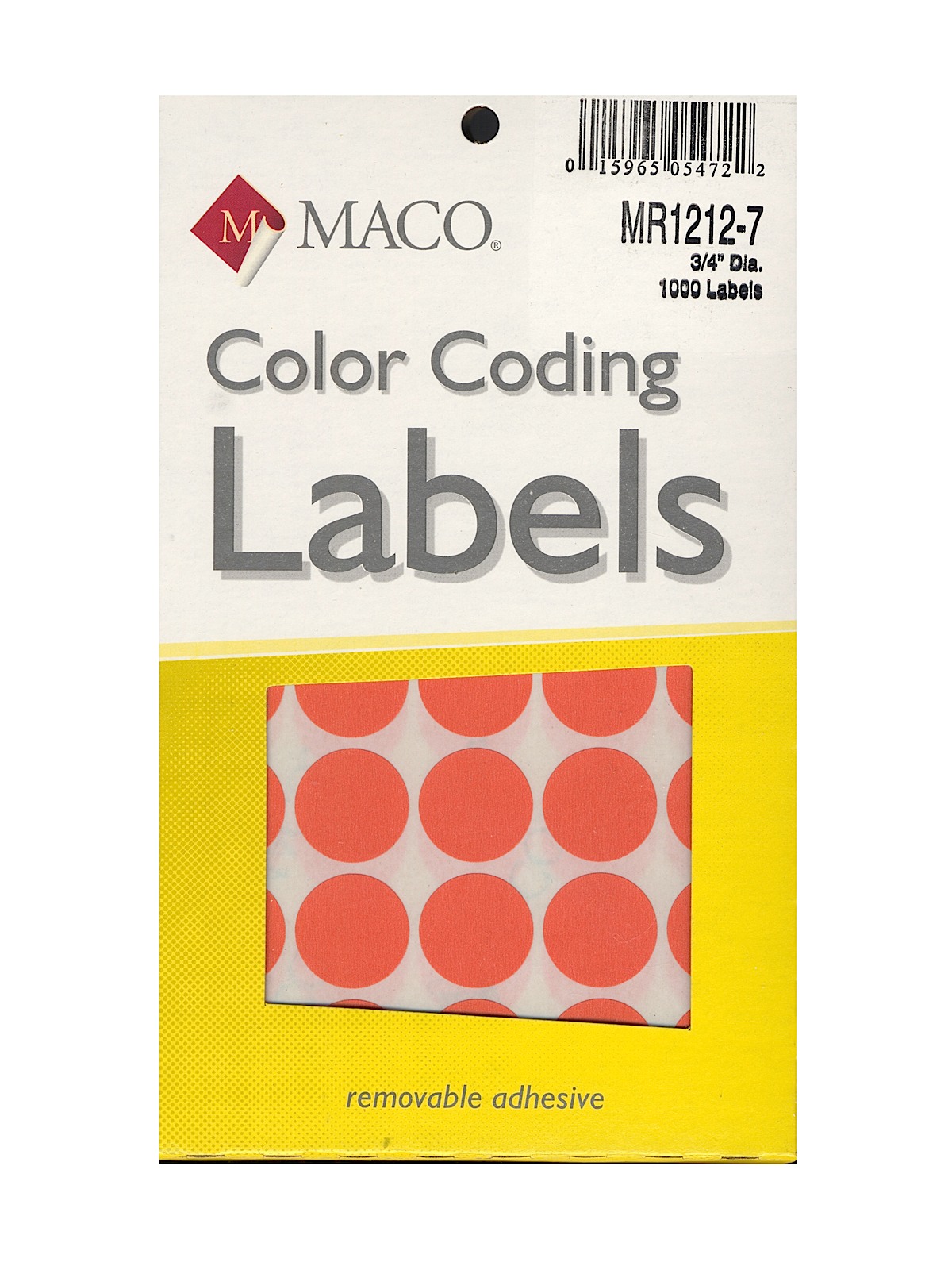 Color Coding Labels 3 4 In. Round Orange Pack Of 1000