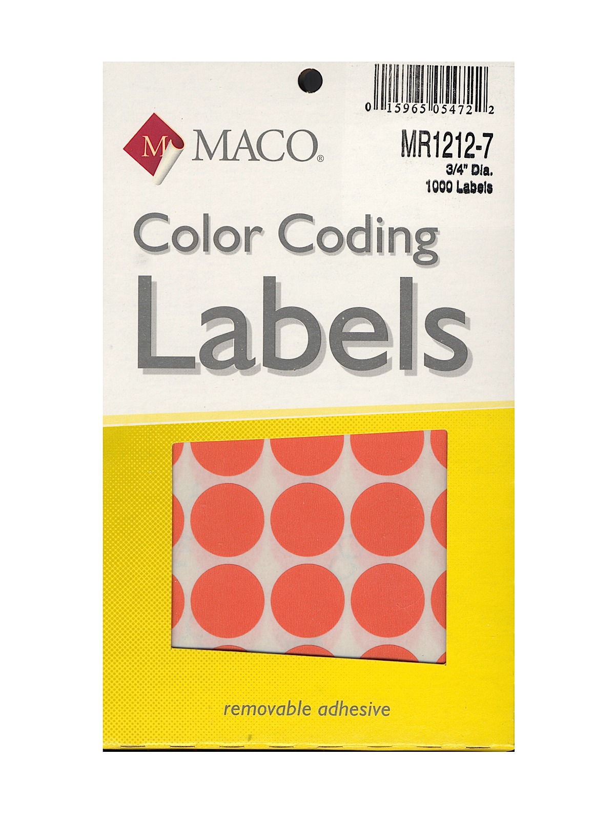 Color Coding Labels 3 4 in. round orange pack of 1000
