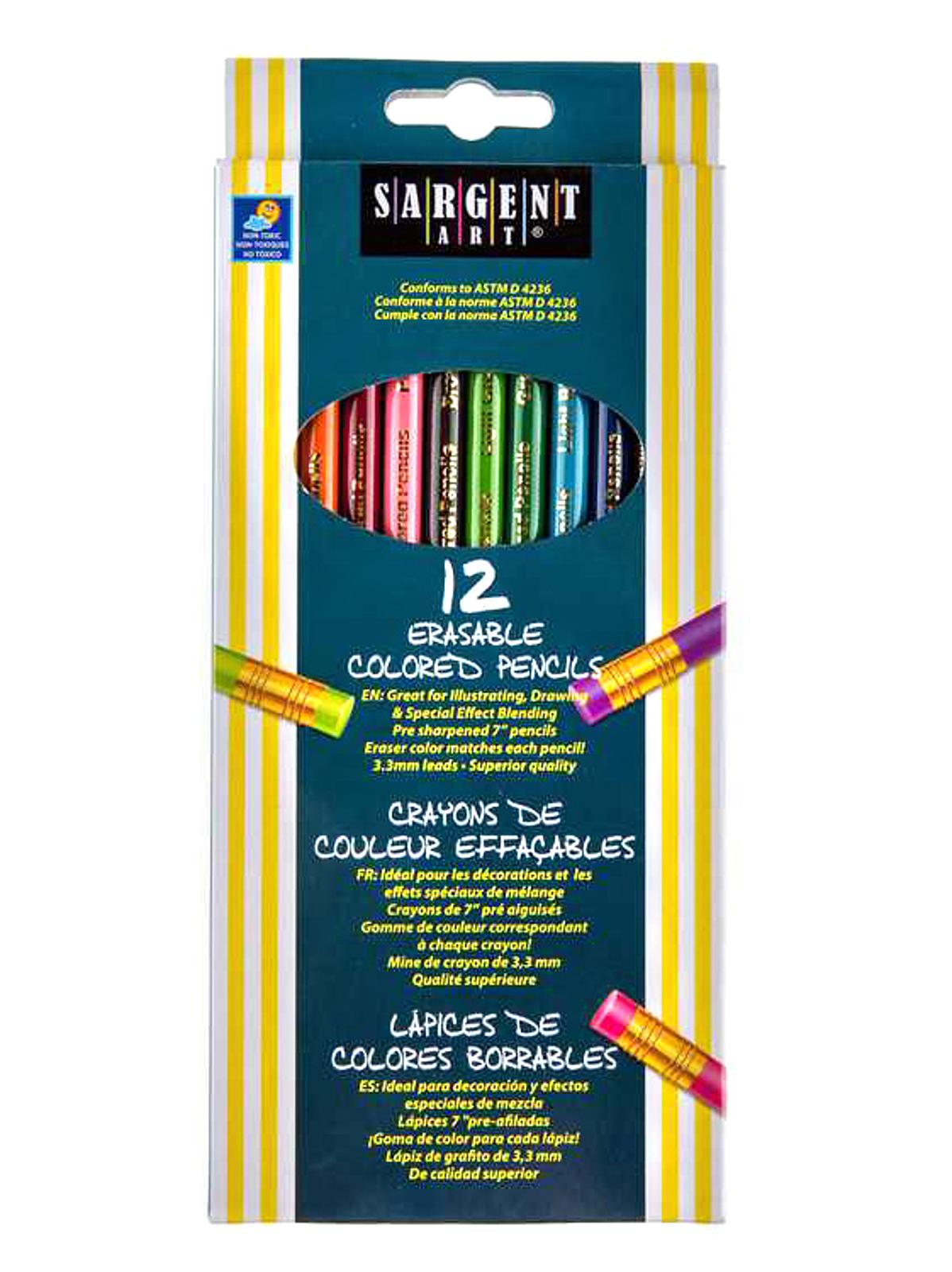 Erasable Colored Pencils Pack Of 12