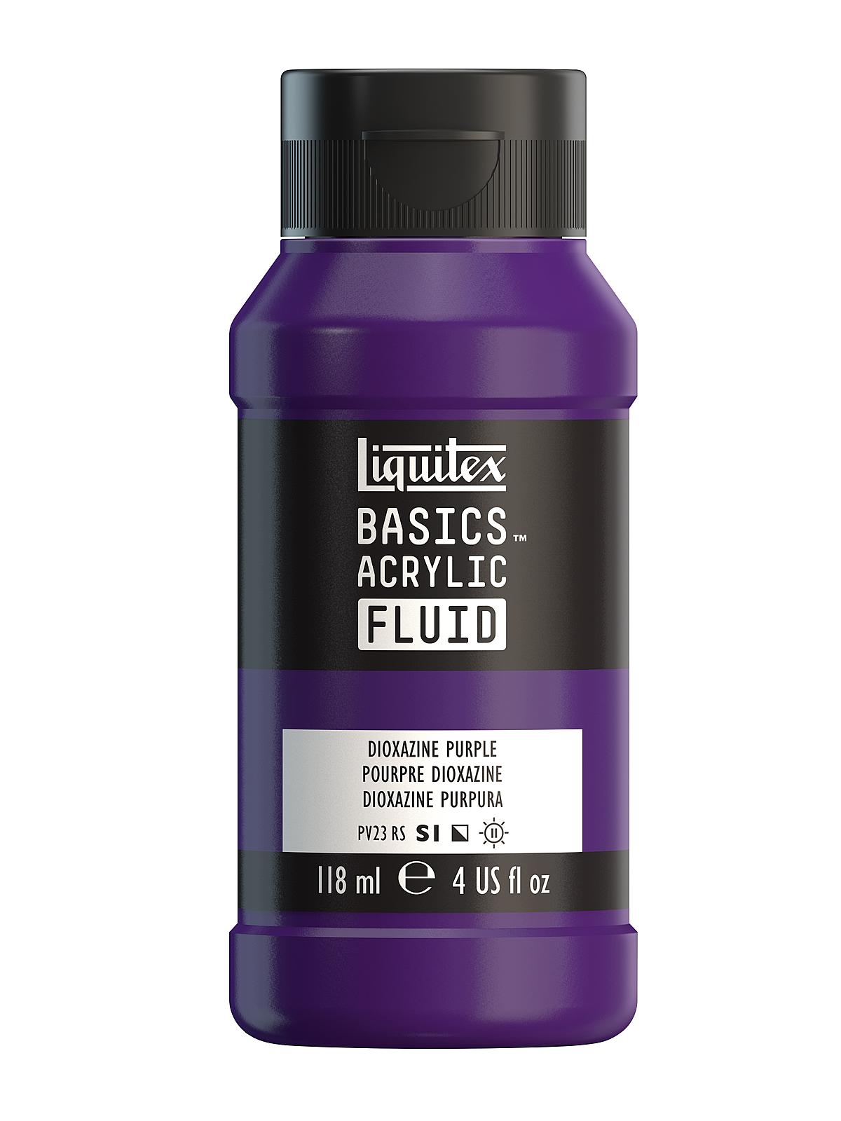 BASICS Fluid Acrylic Colors dioxazine purple 4 oz. (118 ml)