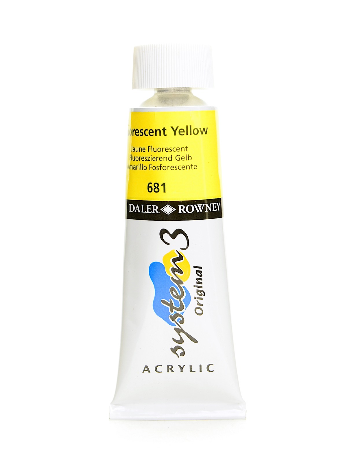 System 3 Acrylic Colour Fluorescent Yellow 75 Ml