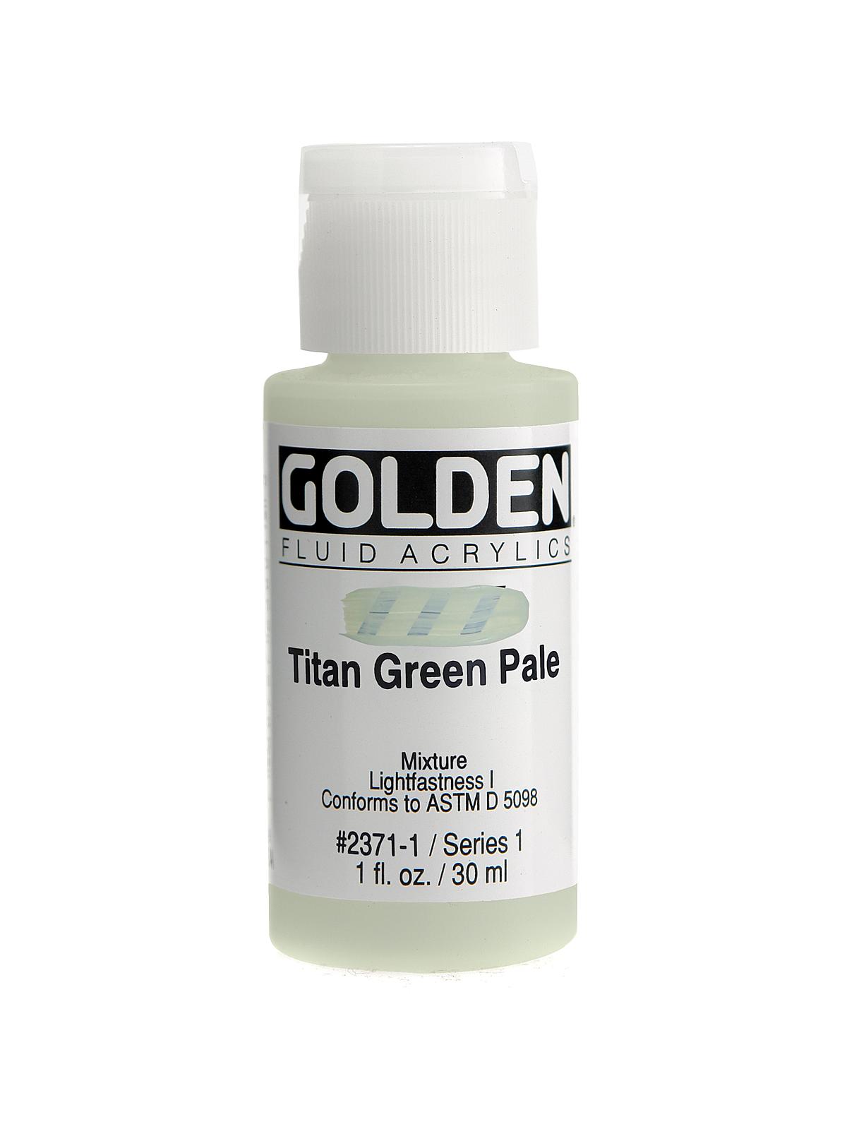 Fluid Acrylics titan green pale 1 oz.