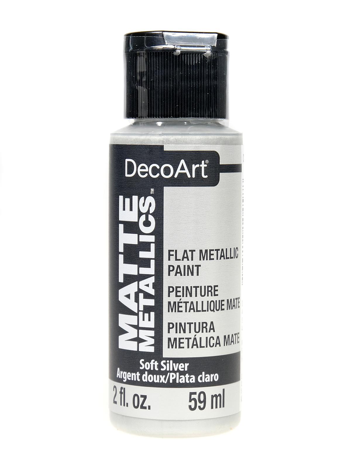Matte Metallics Paint soft silver 2 oz.