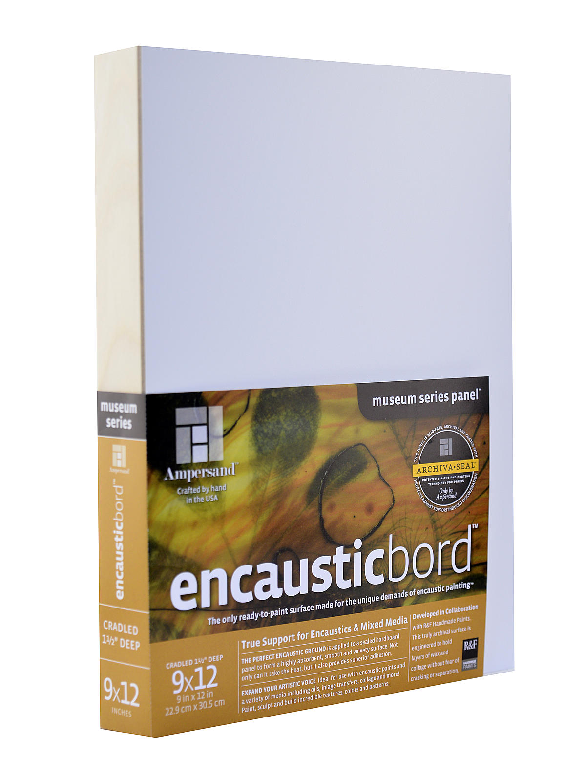 Encausticbord 9 in. x 12 in. 1 1 2 in. each