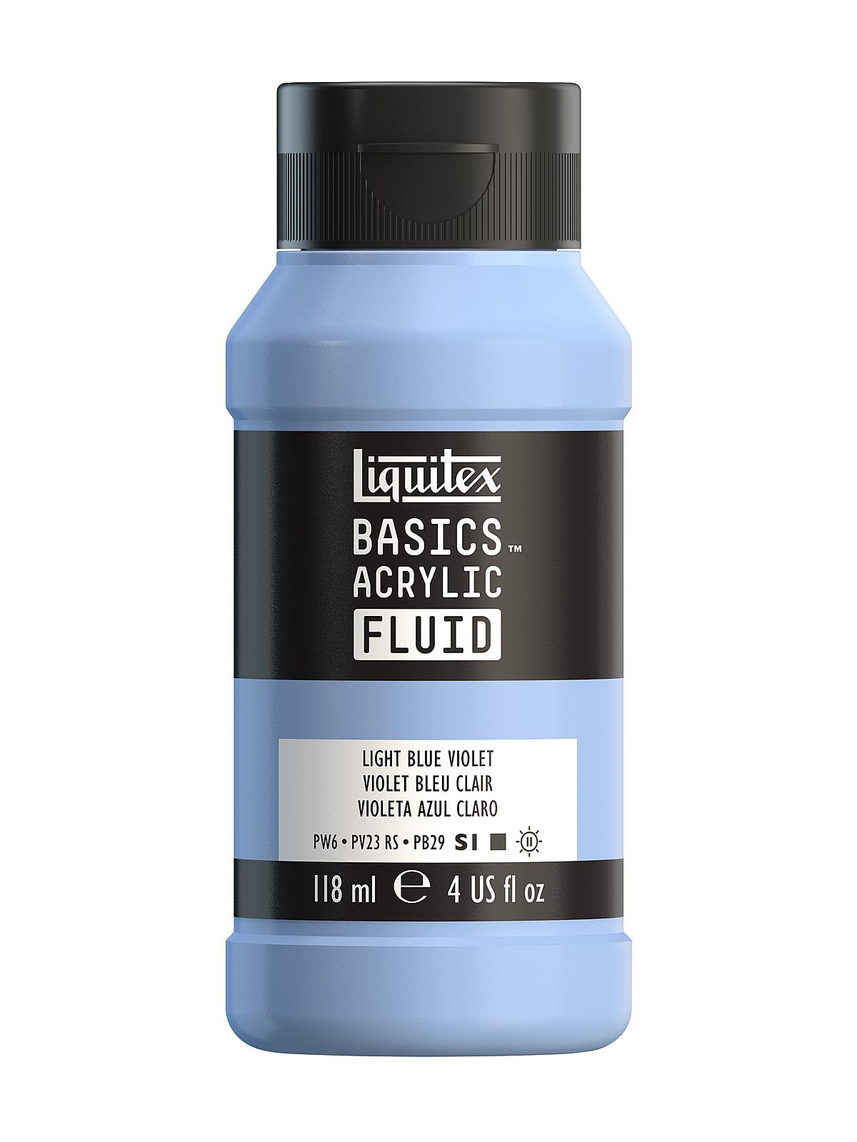 BASICS Fluid Acrylic Colors light blue violet 4 oz. (118 ml)
