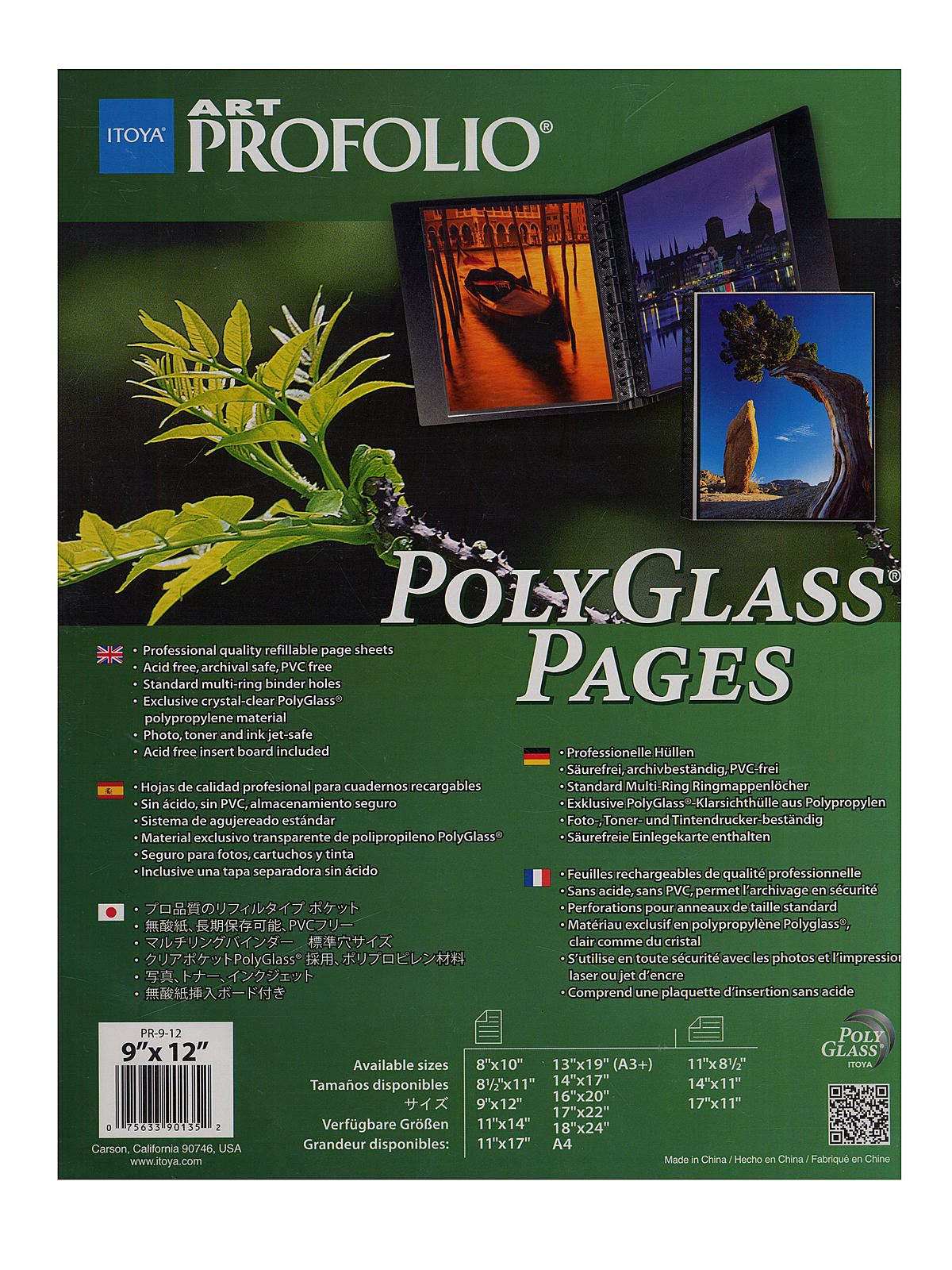 Polyglass Pages 9 In. X 12 In. Vertical Pack Of 10