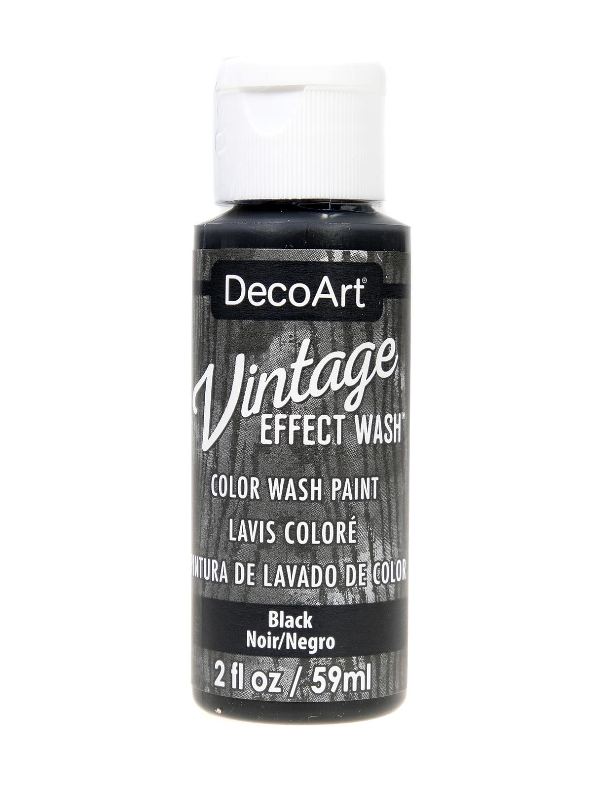 Vintage Effects Wash Paint black 2 oz.