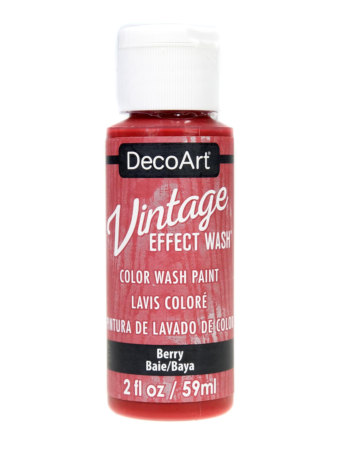 Vintage Effects Wash Paint berry 2 oz.
