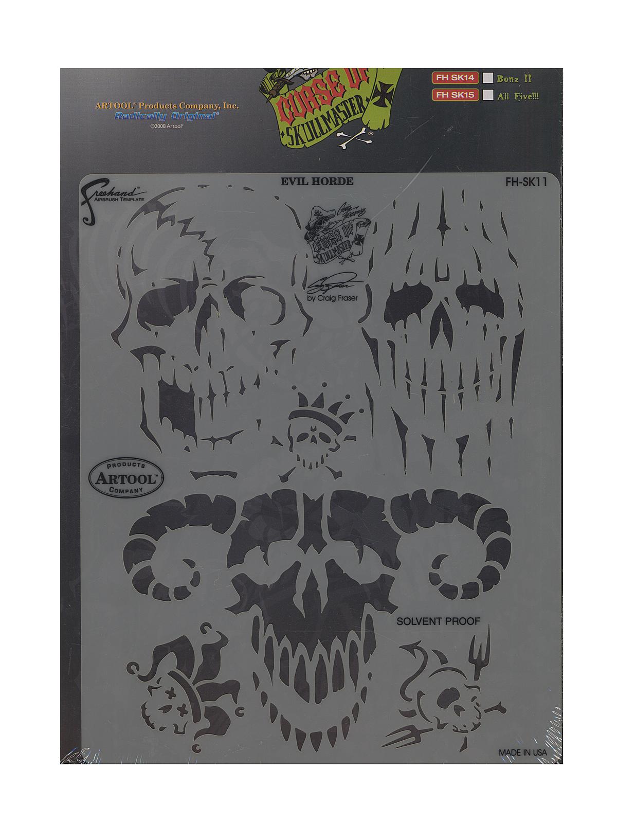 Curse Of Skull Master Freehand Airbrush Templates By Craig Fraser Evil Horde