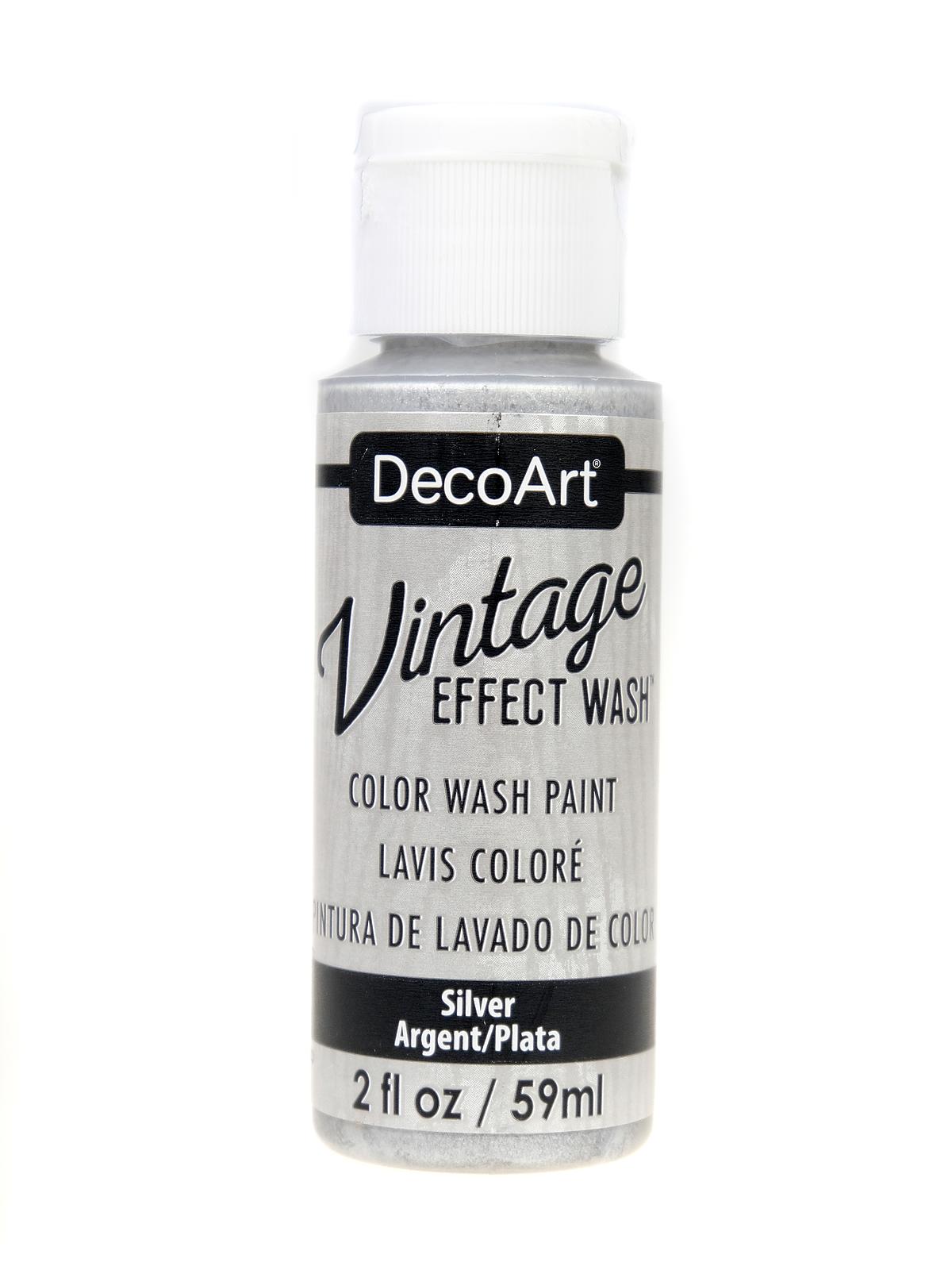 Vintage Effects Wash Paint silver 2 oz.