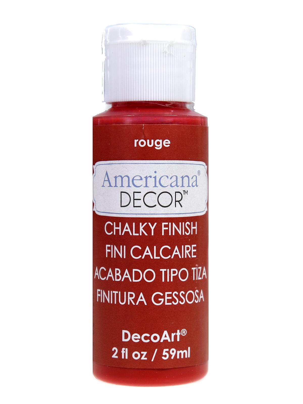 Americana Decor Chalky Finish Paint rouge 2 oz.