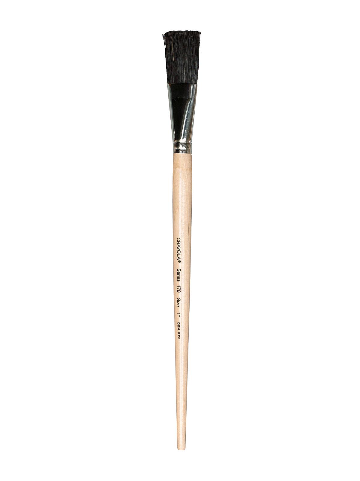 Series 178 Long Handled Black Bristle Brushes 1 In.