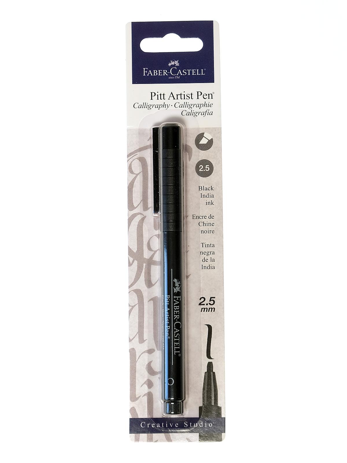 Pitt Chisel Nib Calligraphy Pens Black 2.5 Mm