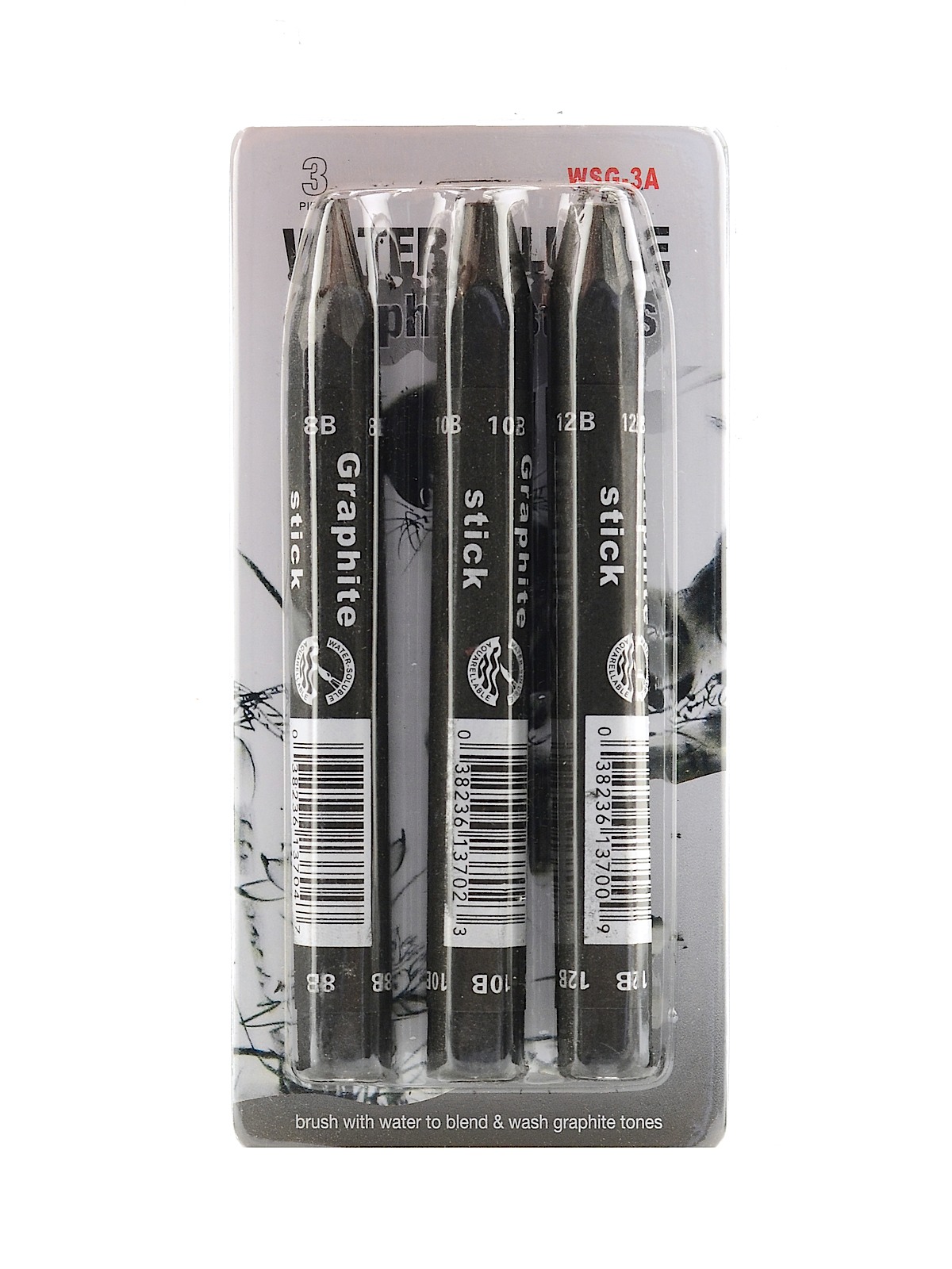 Jumbo Watersoluble Graphite Sticks soft set of 3
