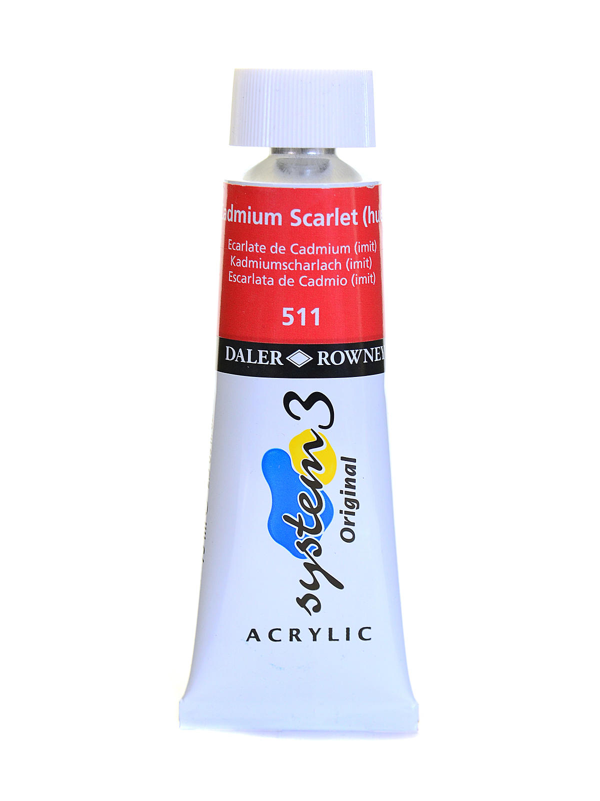 System 3 Acrylic Colour Cadmium Scarlet Hue 75 Ml