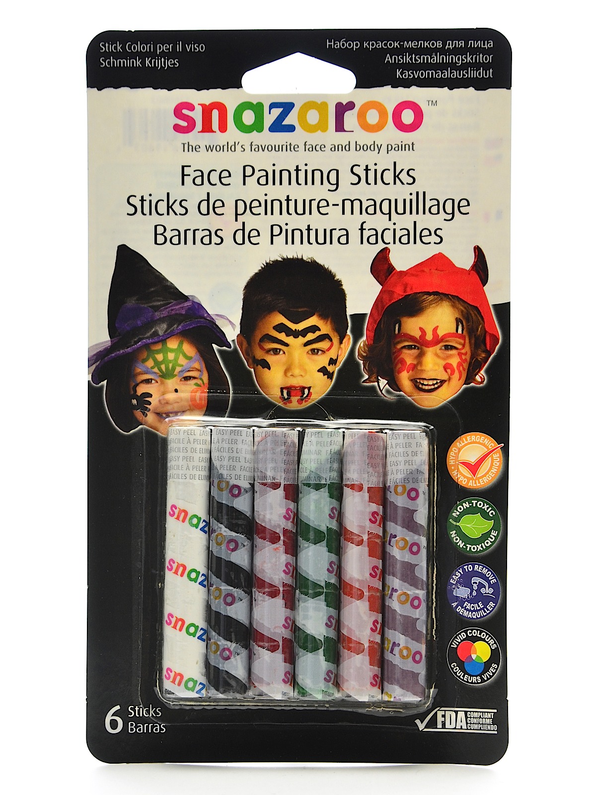 Face Painting Sticks Sets Halloween Theme Set Of 6