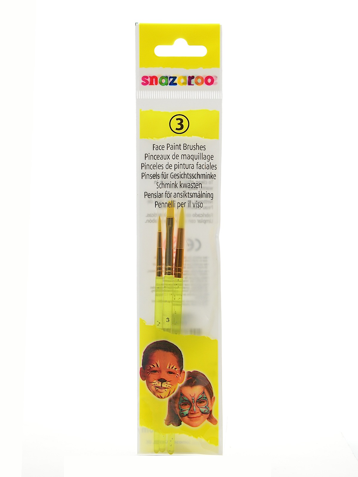 Face Painting Brushes assorted starter pack set of 3