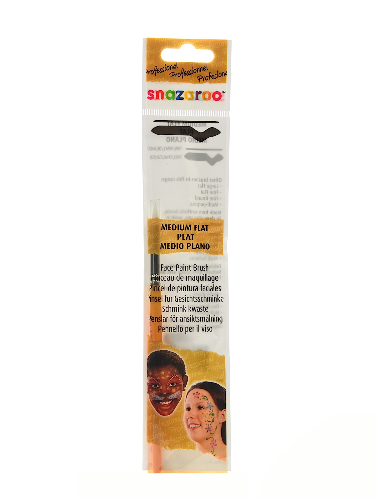 Face Painting Brushes professional medium flat each