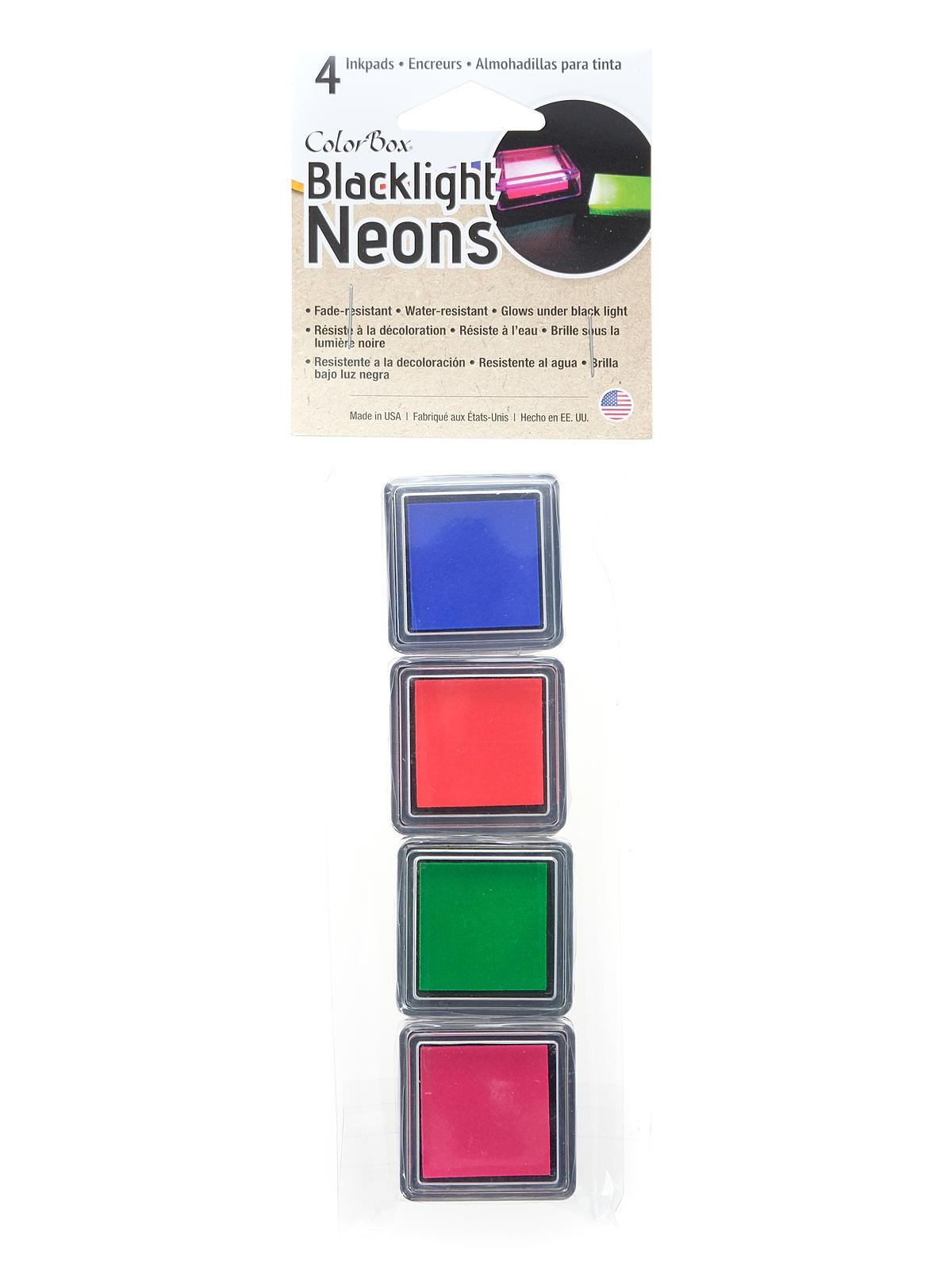 Colorbox Blacklight Neons Set 1 Pack Of 4