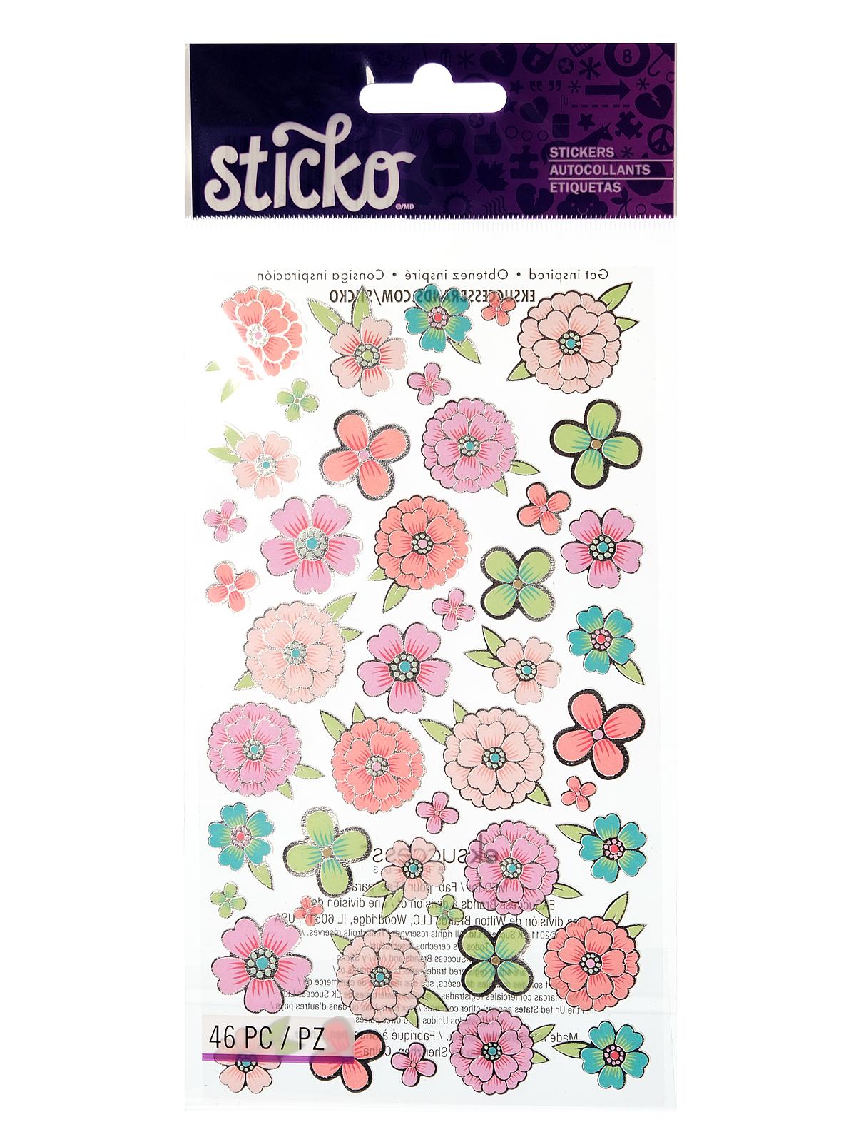 Classic Stickers flower tropics 18 pieces