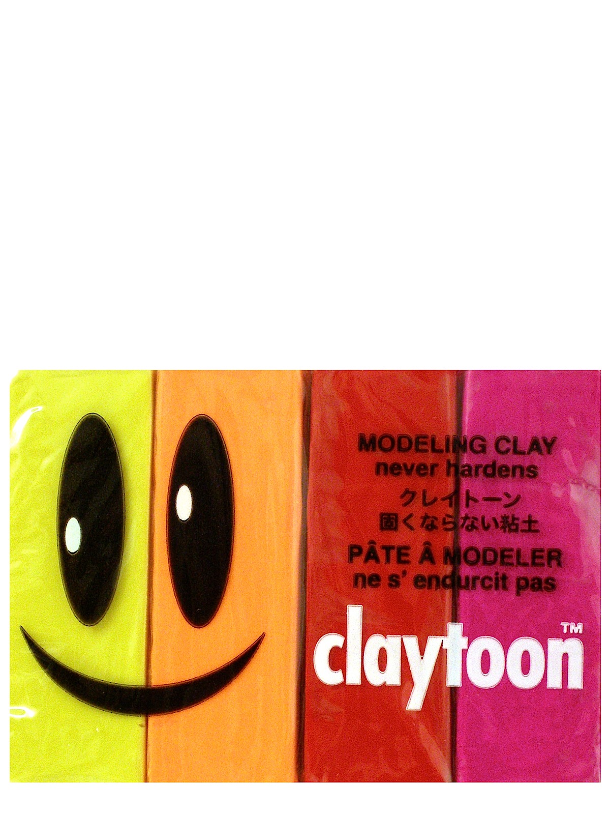 Plastalina Modeling Clay hot colors 1 lb. set of 4 yellow, orange, red, magenta