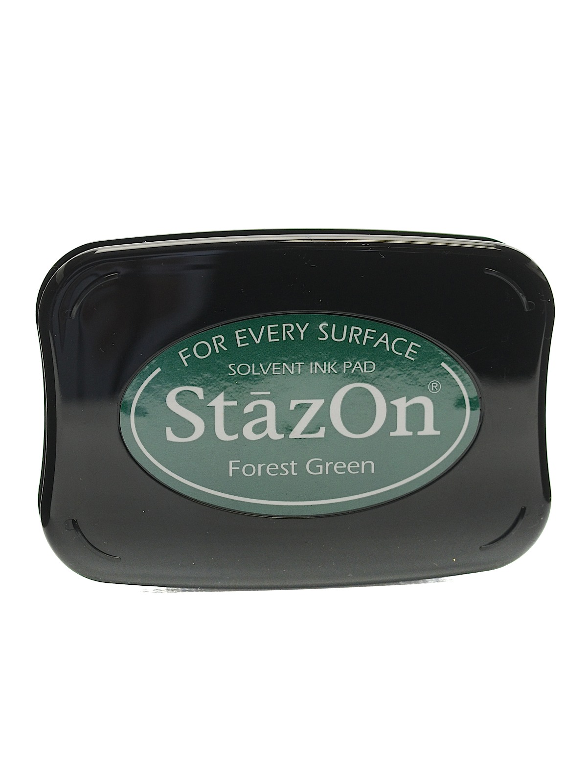 StazOn Solvent Ink forest green 3.75 in. x 2.625 in. full-size pad