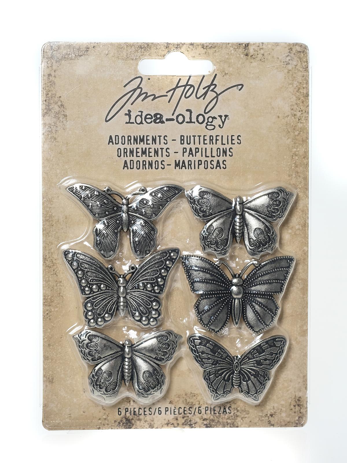 Idea-ology Findings butterflies adornment charms pack of 6