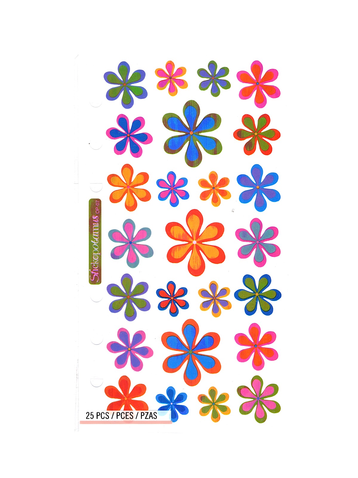 Classic Stickers funky flowers 25 pieces