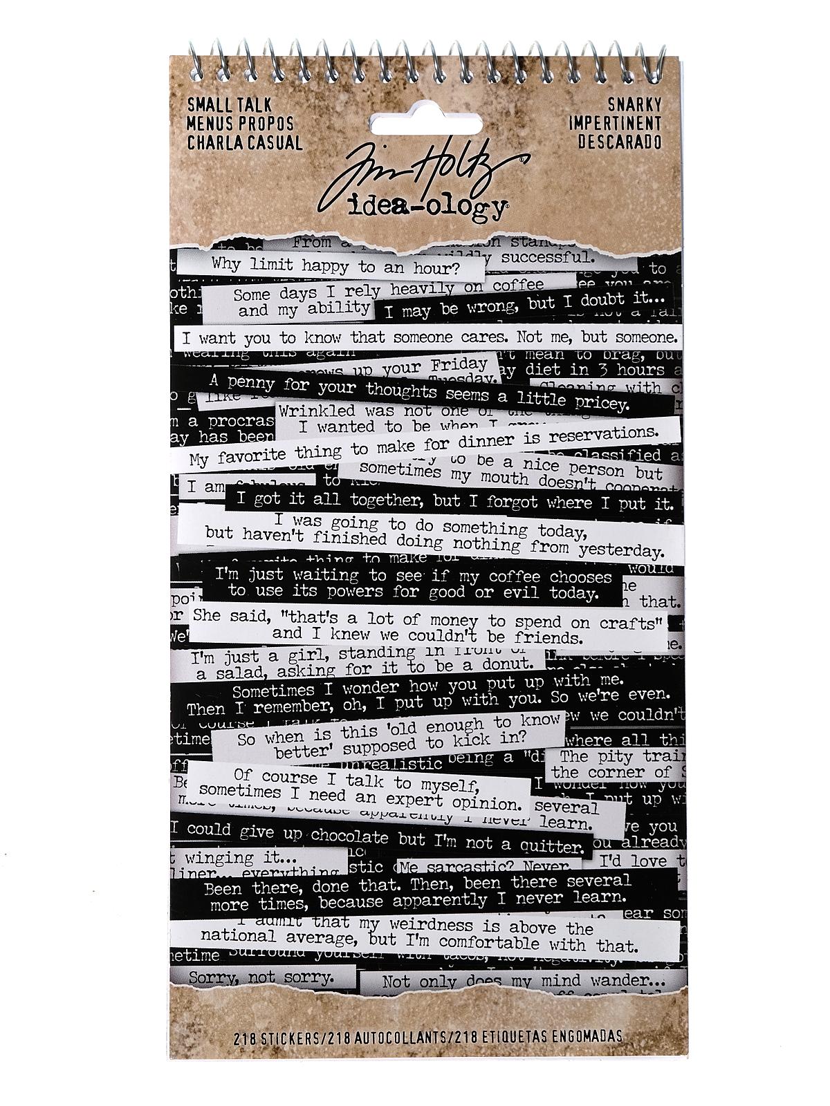 Idea-ology Paperie small talk snarky stickers 218 pieces