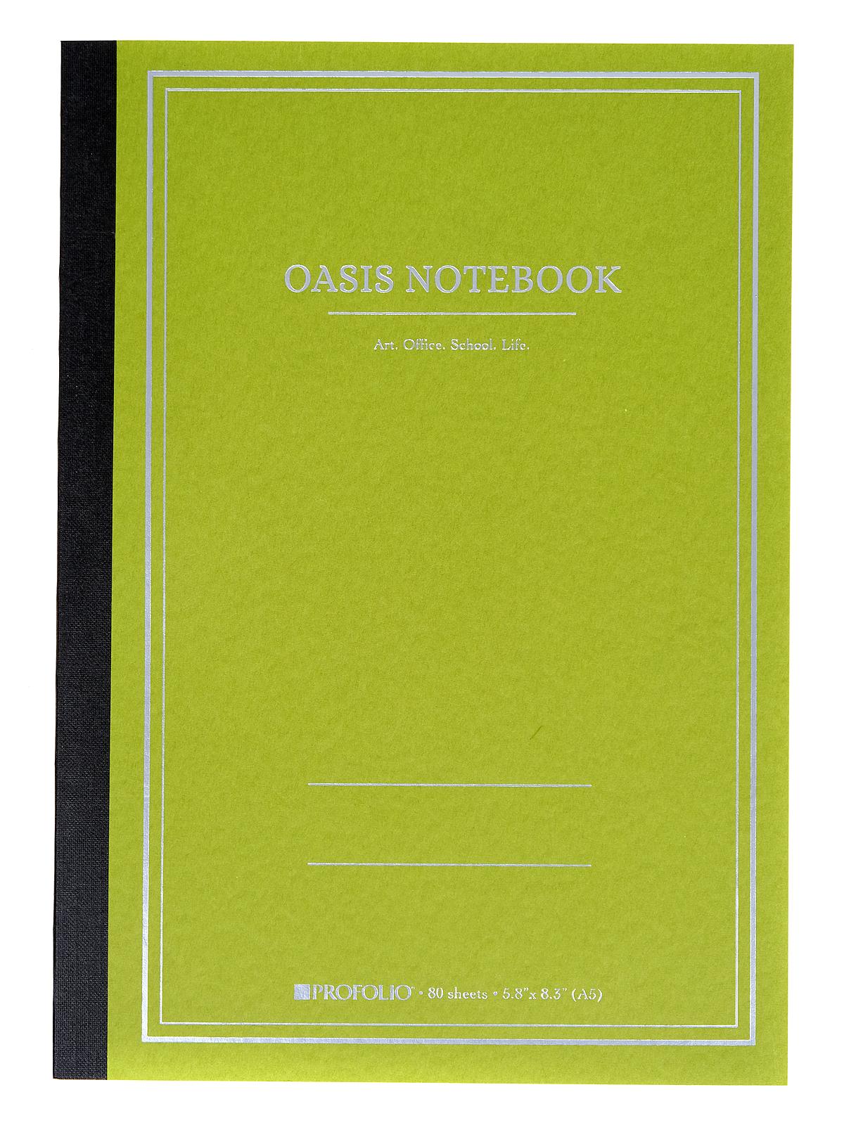 Profolio Oasis Notebook A5 5.8 in. x 8.3 in. avocado 80 sheets