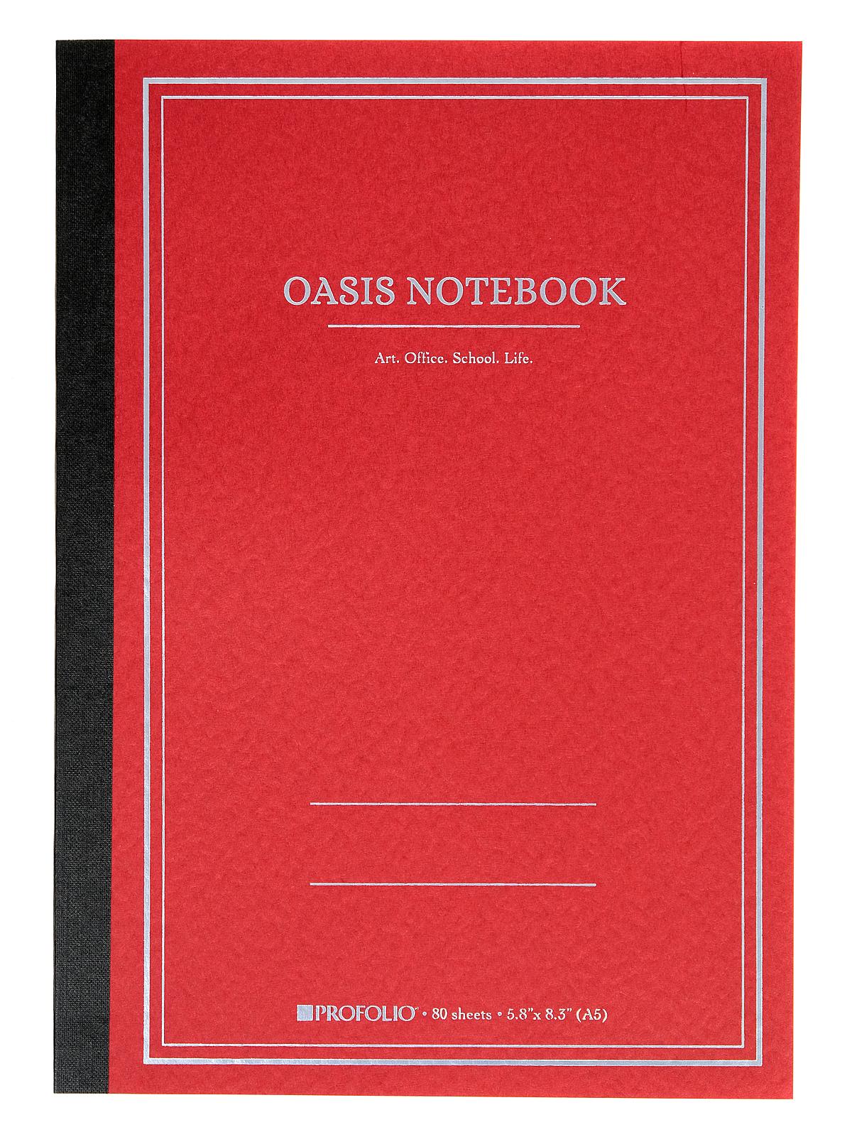 Profolio Oasis Notebook A5 5.8 in. x 8.3 in. brick 80 sheets