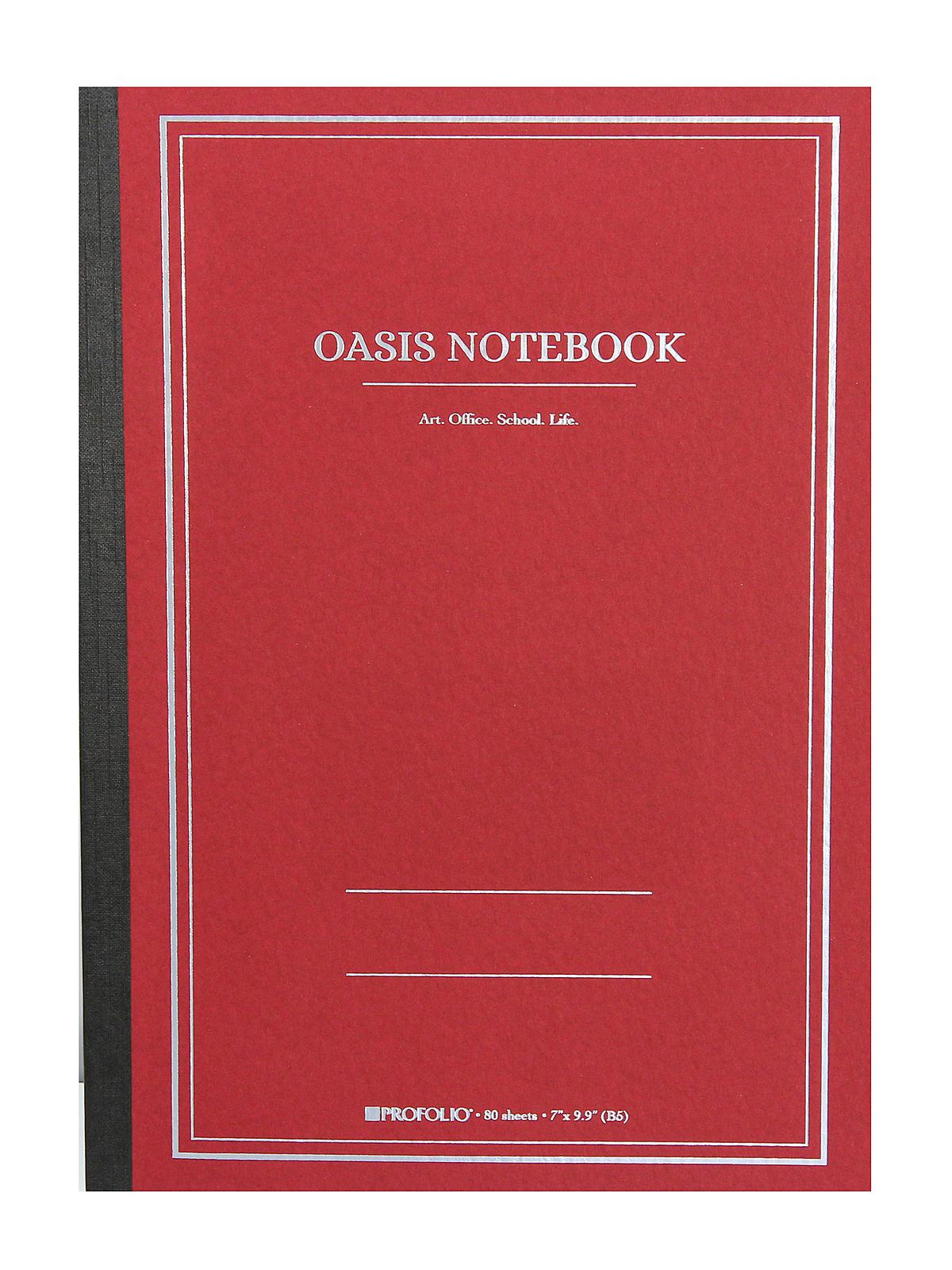 Profolio Oasis Notebook B5 7 in. x 9.9 in. brick 80 sheets