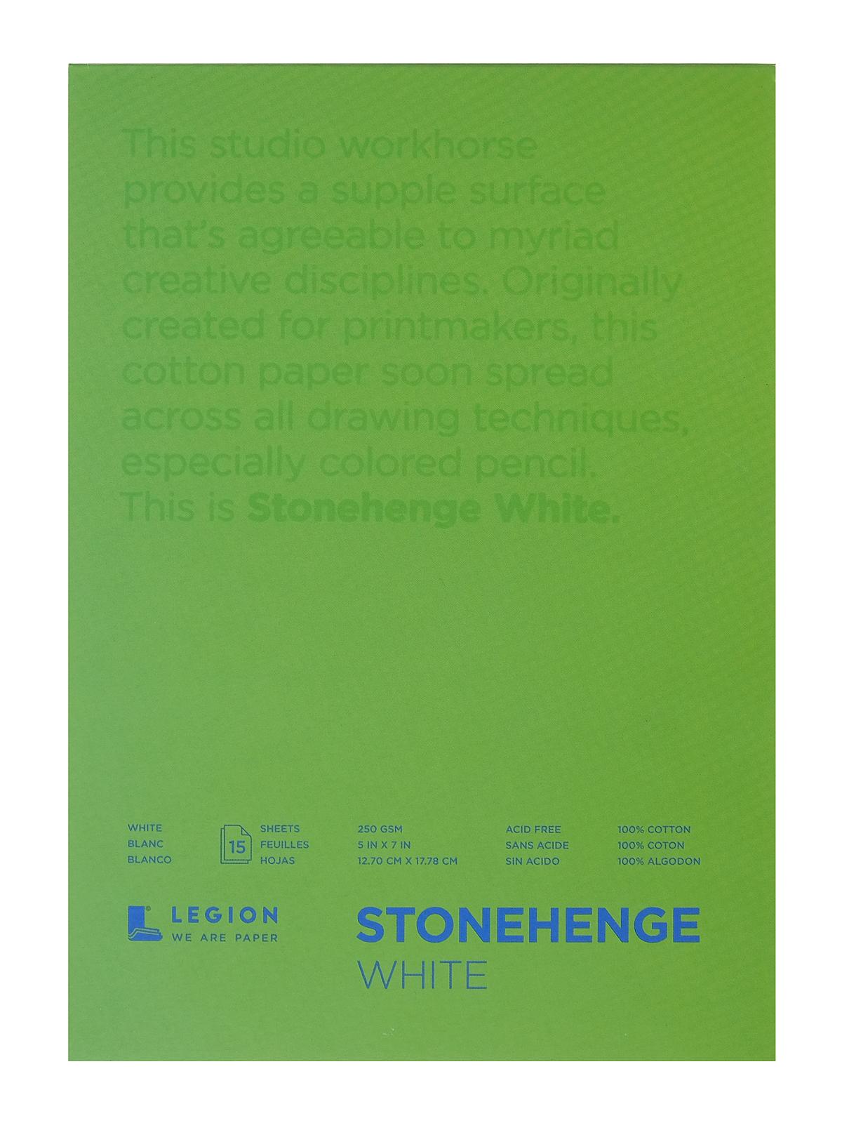 Stonehenge Drawing Pads 5 In. X 7 In. 15 Sheets