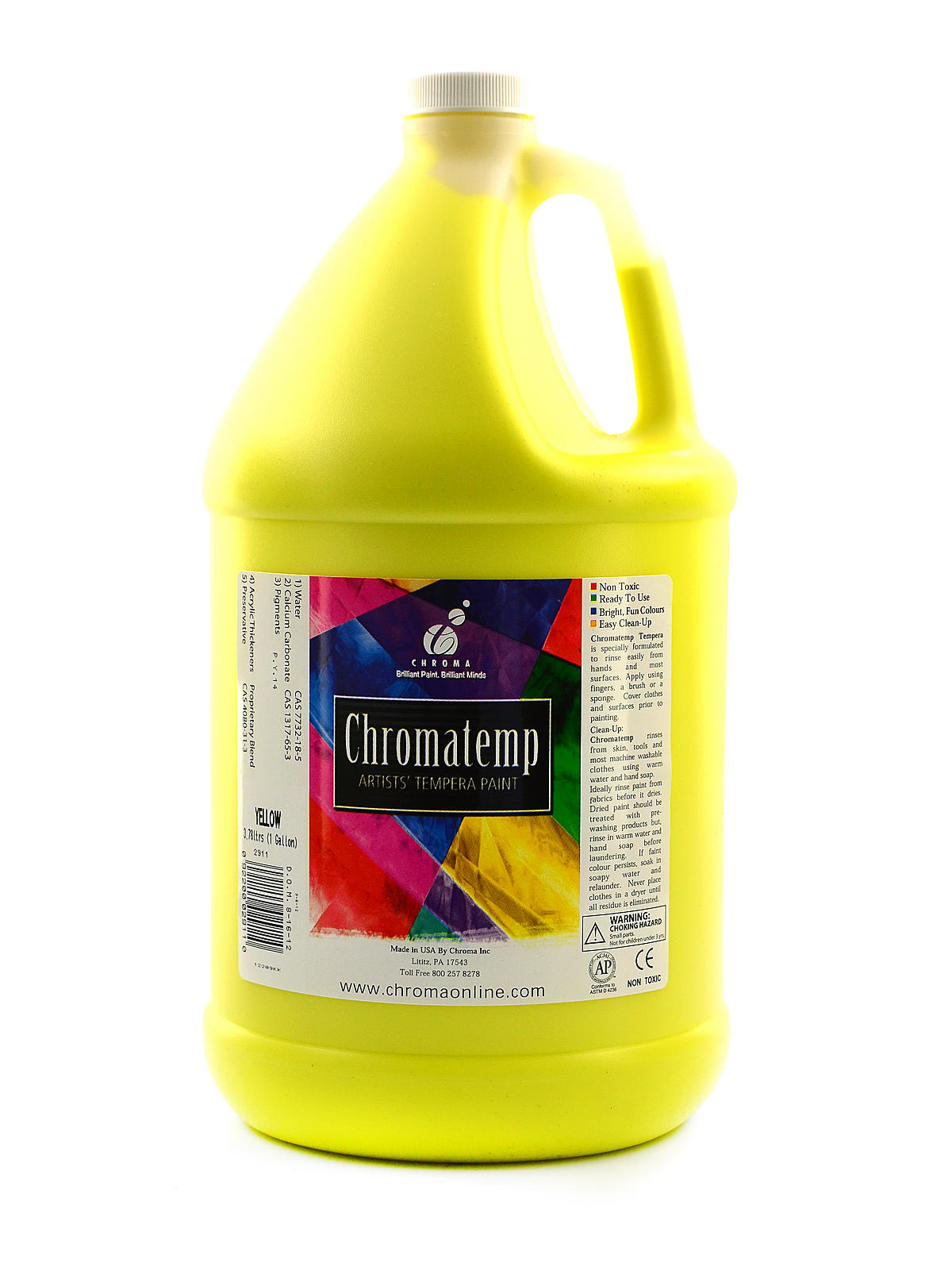 ChromaTemp Artists' Tempera Paint yellow gallon