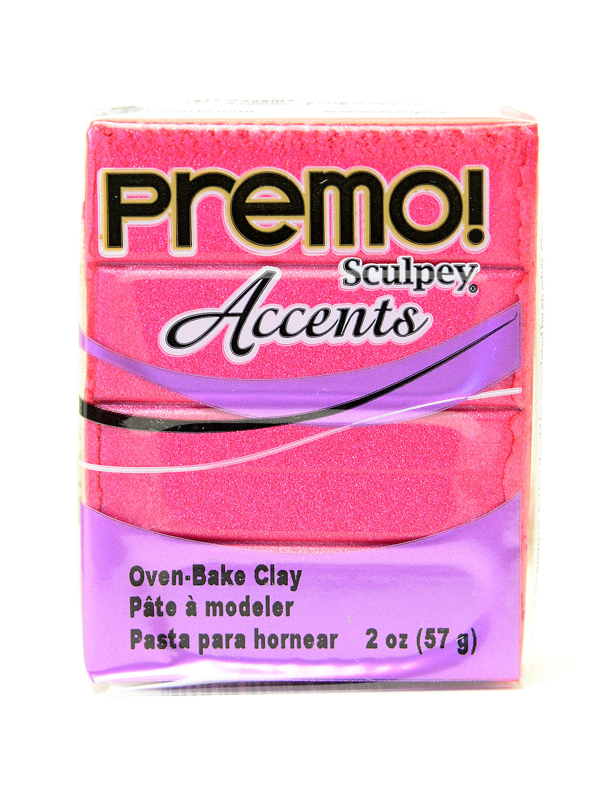Premo Premium Polymer Clay Magenta Pearl 2 Oz.