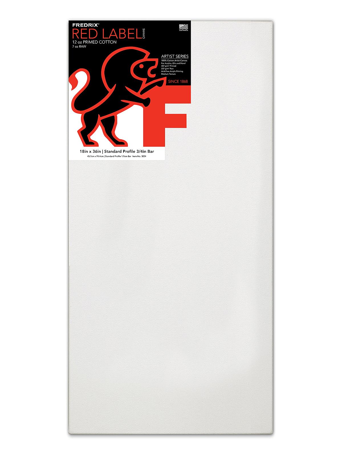 Red Label Standard Stretched Cotton Canvas 18 in. x 36 in. each