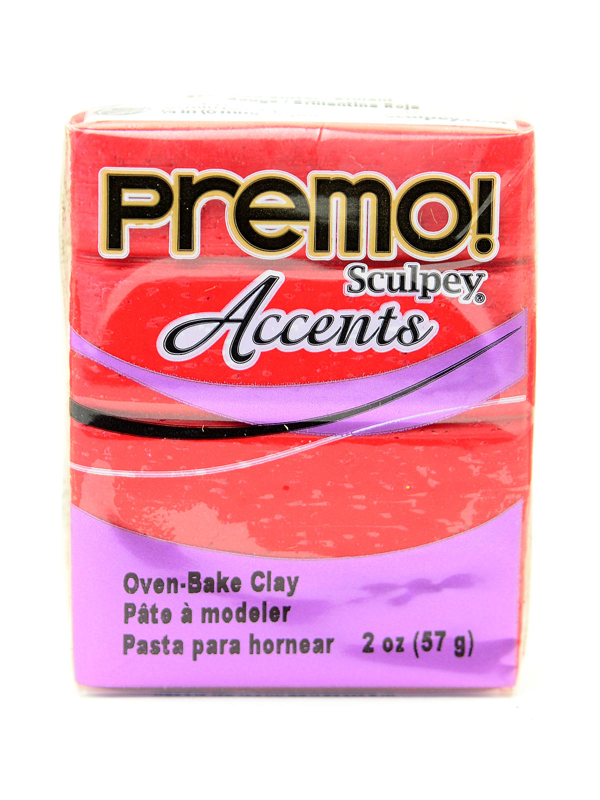 Premo Premium Polymer Clay Red Glitter 2 Oz.