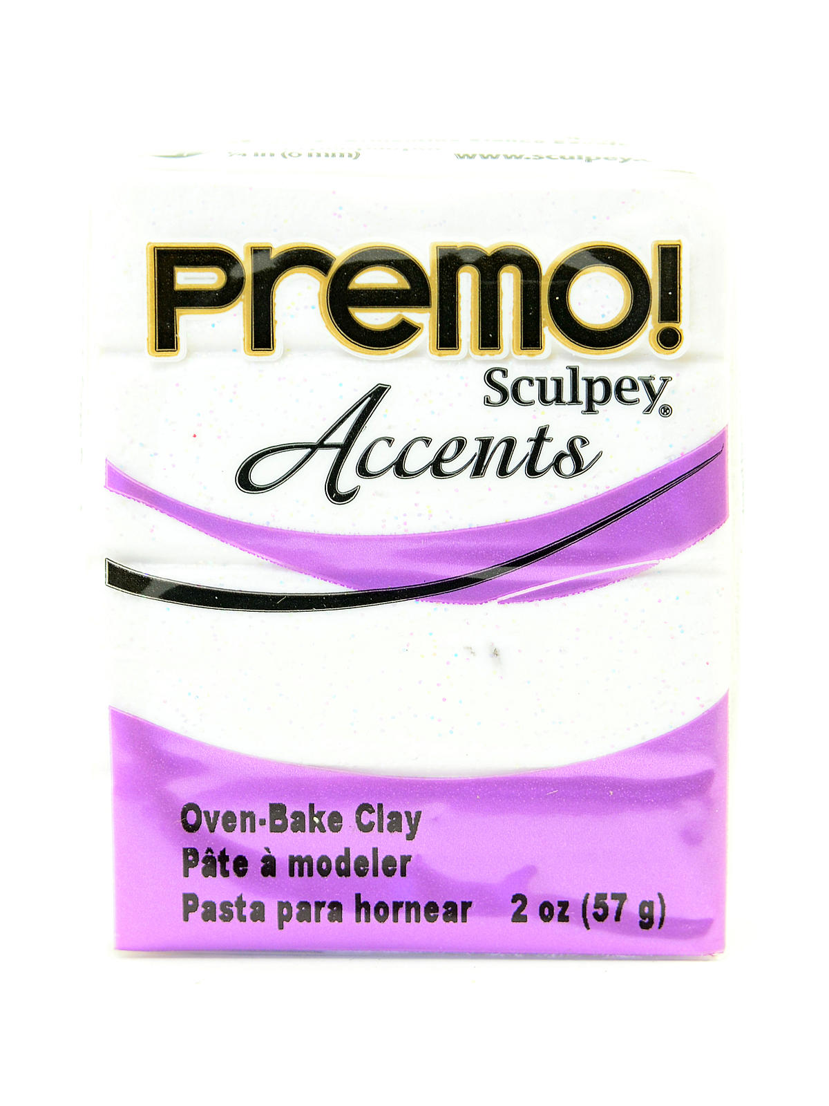 Premo Premium Polymer Clay Frost White Glitter 2 Oz.