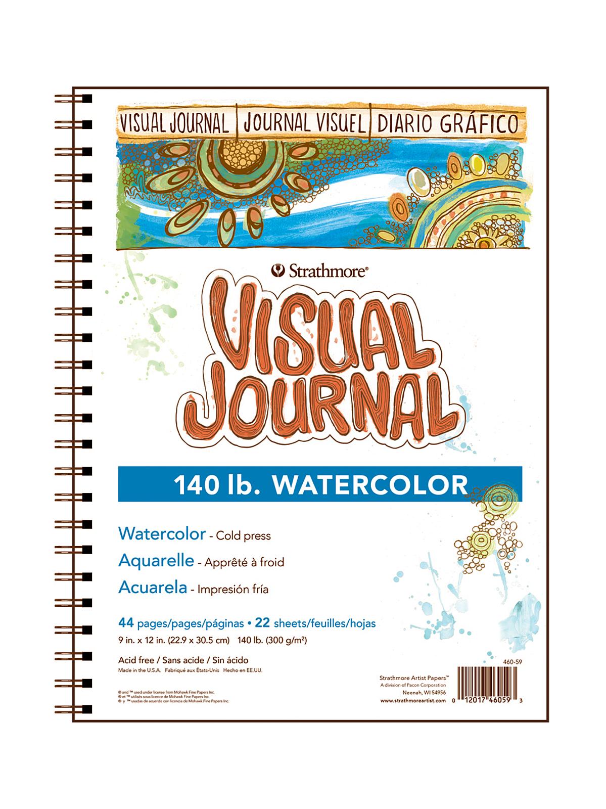 Visual Watercolor Journals 140 lb. 9 in. x 12 in. 22 sheets