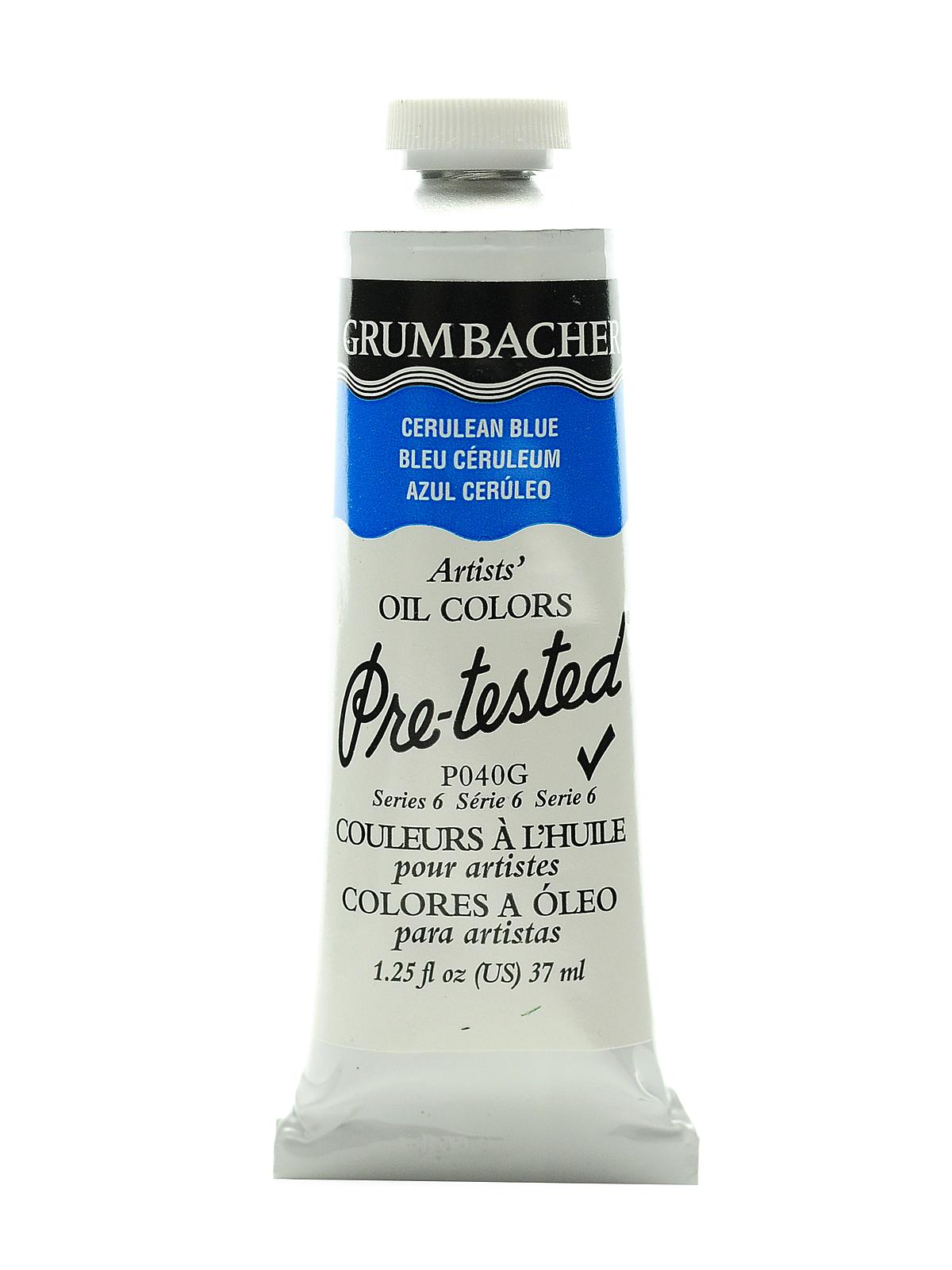 Pre-Tested Artists Oil Colors cerulean blue (genuine) P040 1.25 oz.
