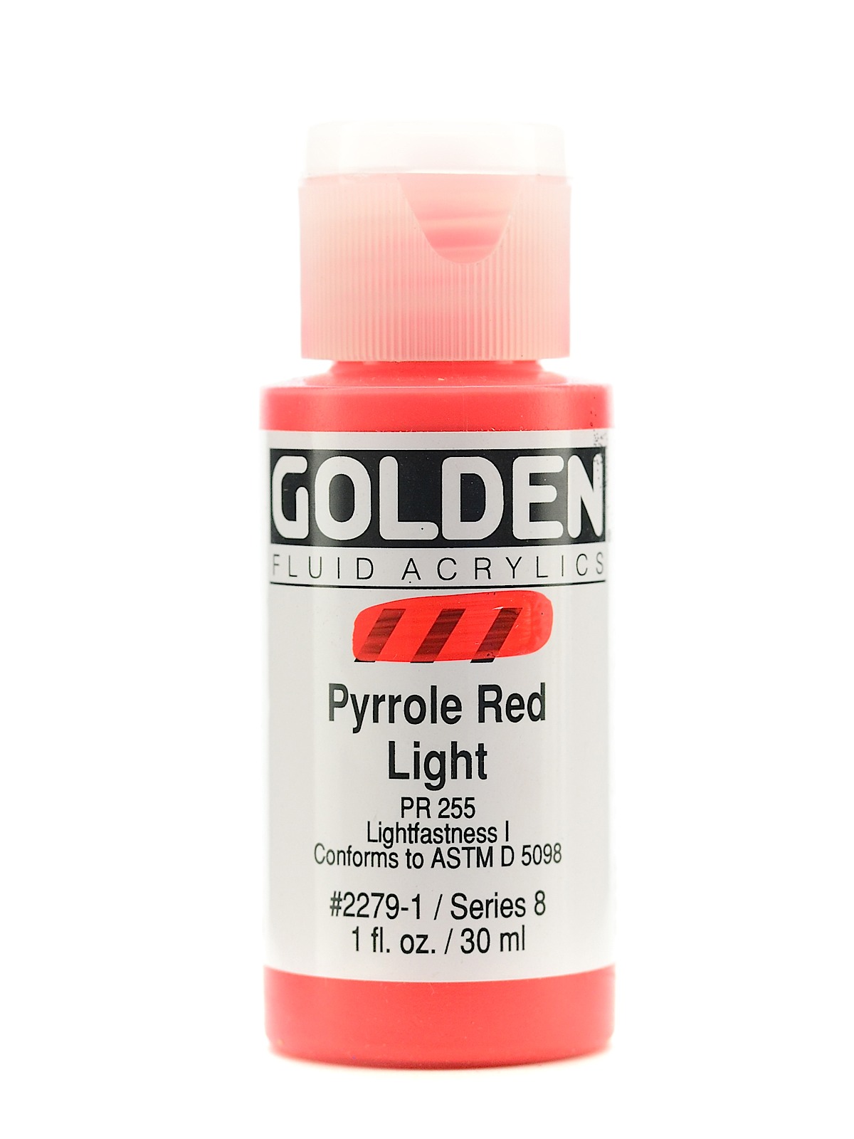 Fluid Acrylics pyrrole red light 1 oz.