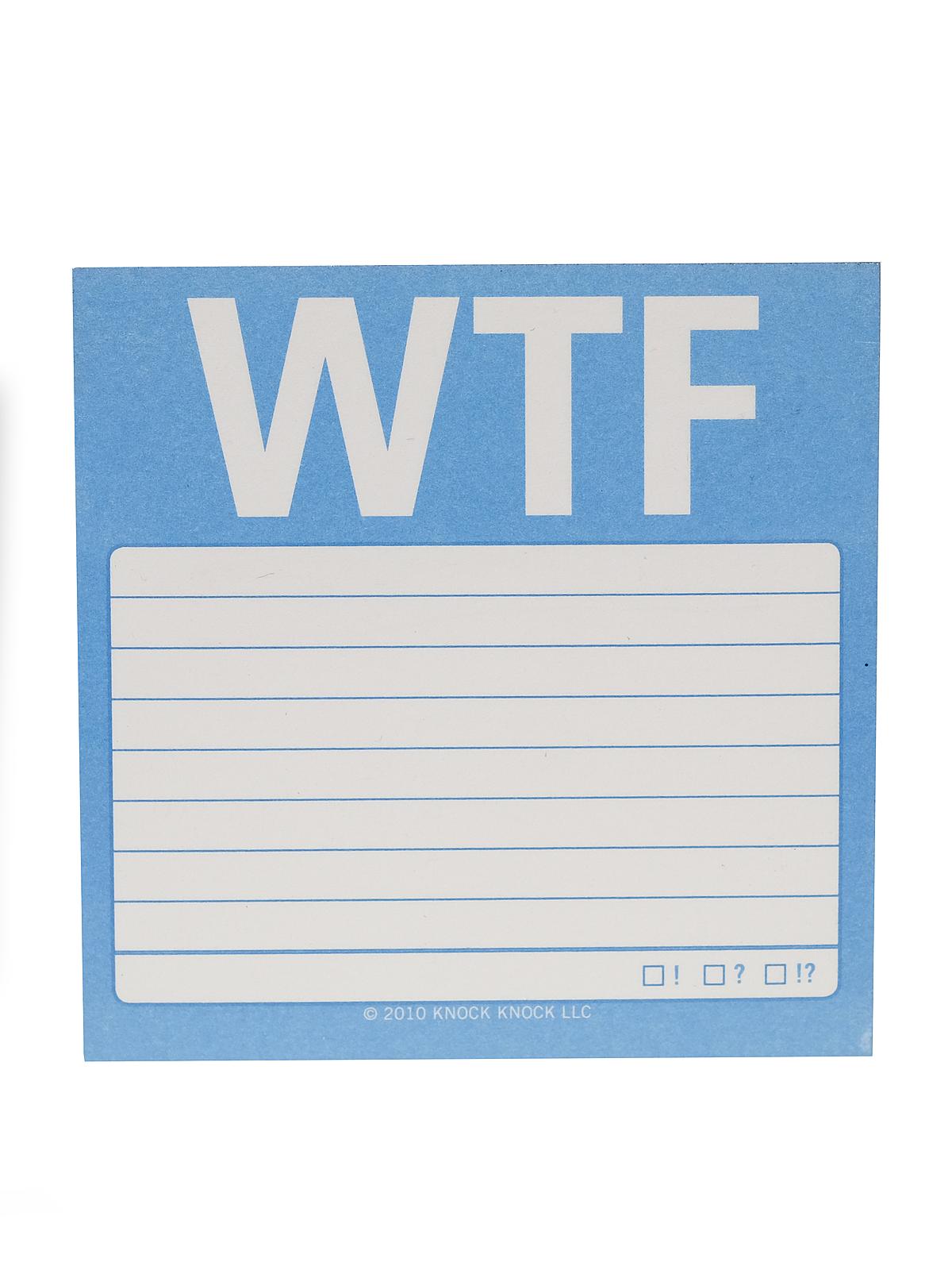 Sticky Note Pads WTF 3 In. X 3 In. 100 Sheets