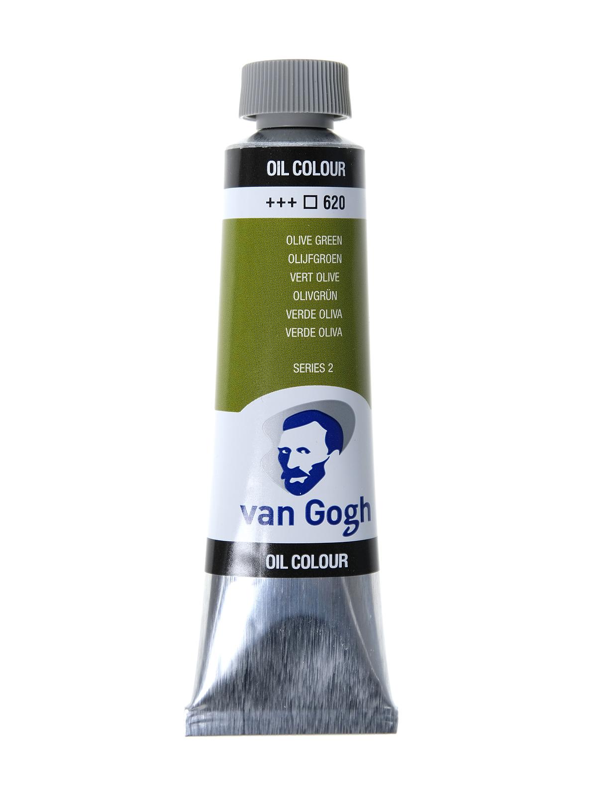 Oil Color permanent olive green 40 ml (1.35 oz)