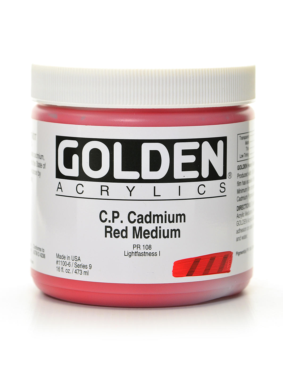 Heavy Body Acrylics Cadmium Red Medium (cp) 16 Oz.
