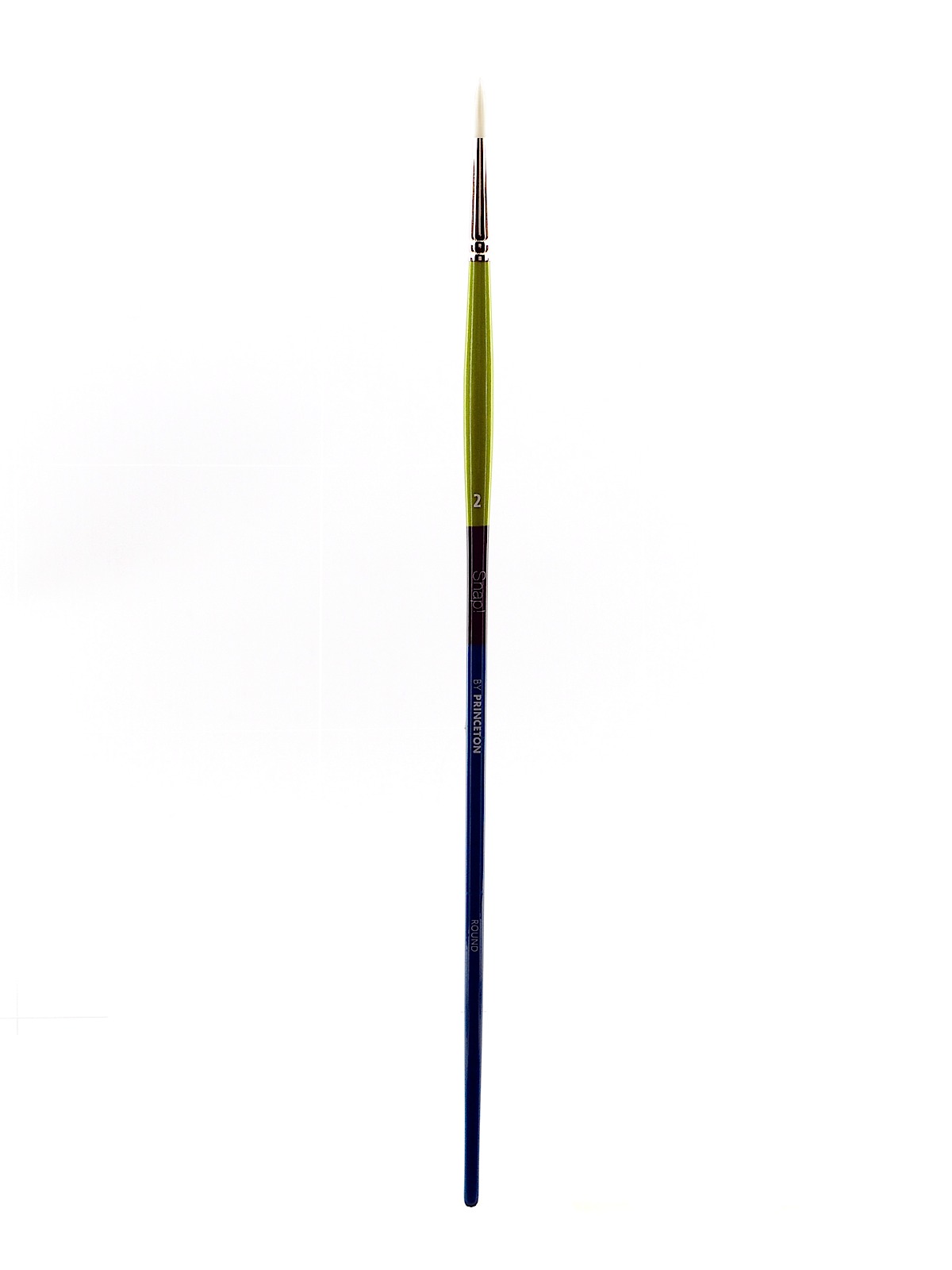 Snap Brushes 2 white taklon long handle round