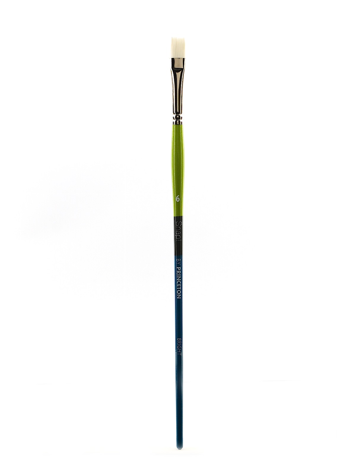 Snap Brushes 6 white taklon long handle bright