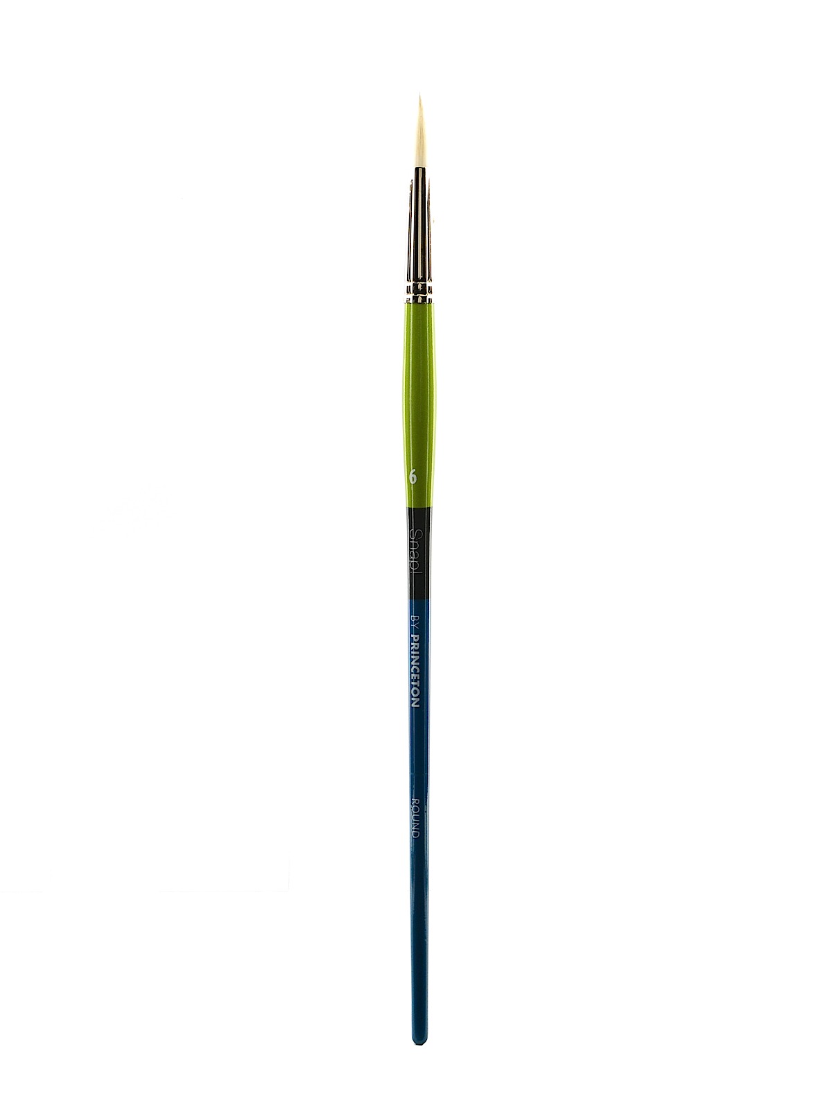Snap Brushes 6 white taklon long handle round